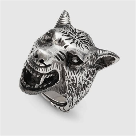 wolf ring gucci